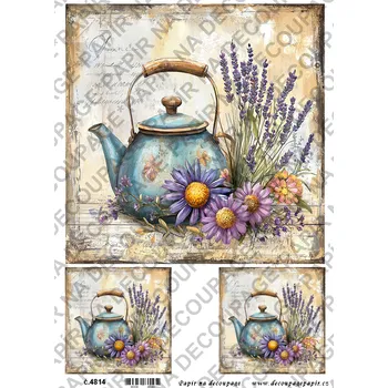 Umělecký papír Rýžový papír, soft papír na decoupage - Zátiší - KB4814 Materiál: Soft, Rozměr: A4