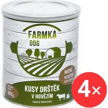 Krmivo pro psa Sokol Falco FARMKA DOG s dršťkami 4 × 800 g