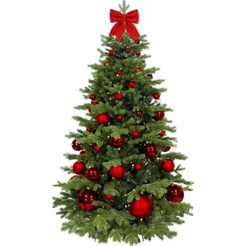 LAALU Vánoční stromek zdobený - ČERVENÉ VÁNOCE II, 85 ks ozdob, 240 cm