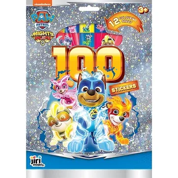 100 samolepek s omalovánkovými listy Tlapková patrola Kniha