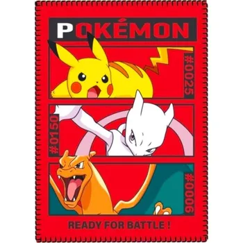Dětská deka Mister Licence Flísová deka Pokémon červená 100 × 140 cm