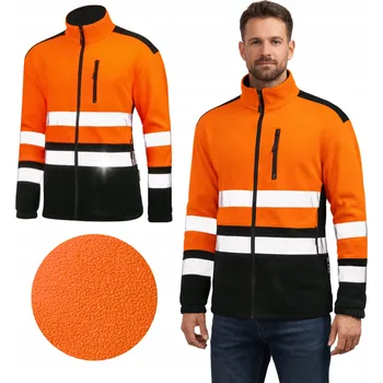 Pánská mikina PRACOVNÍ FLEECE POLAR pánský reflexní Mikina Fleecová pánská výstražná Zateplená