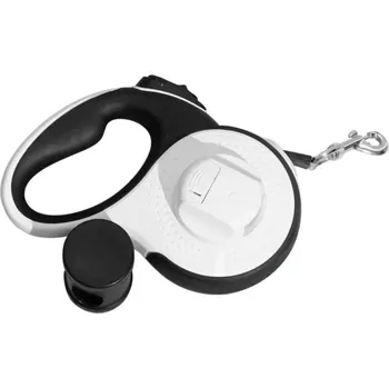 Vodítko pro psa Renni's choice Samonavíjecí vodítko pro psa, 8 m, LED světlo, bílé