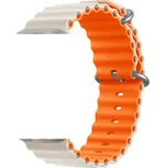 Devia Deluxe Sport6 řemínek k hodinkám Apple Watch 38 / 40 / 41 / 42mm sv. šedá / oranžová