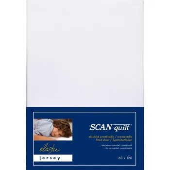 Prostěradlo SCANquilt prostěradlo do postýlky JERSEY ELASTIC LYCRA bílá 60 × 120 cm