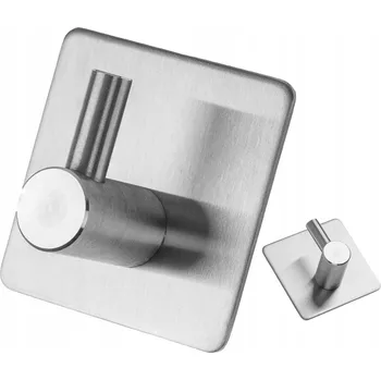 Věšák KOUPELNOVÝ VĚŠÁK sada KOVOVÁ Stříbrná 3ks