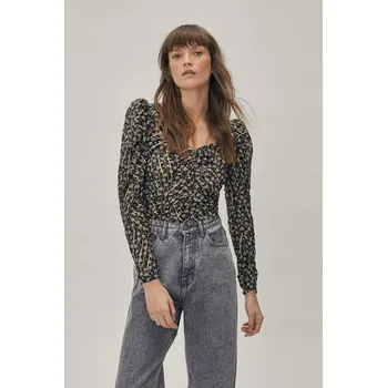 Dámská halenka Nasty Gal halenka s dlouhým rukávem střih klasická velikost 34