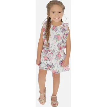Dívčí šaty Dívčí letní overal Mayoral 3814-32 květy Rozměr: 110