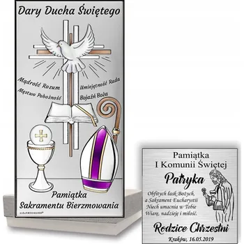 Obraz Stříbrný obrázek - památka na biřmování