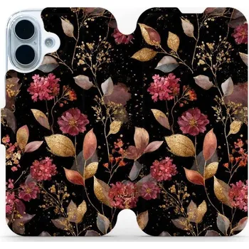Pouzdro na mobilní telefon Mobiwear Flip pouzdro pro Apple iPhone 17 zlatavé lístky