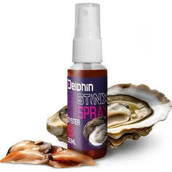 Návnadová surovina Delphin Dipovací sprej STINX SPRAY 2 × 30 ml Ústřice / červený