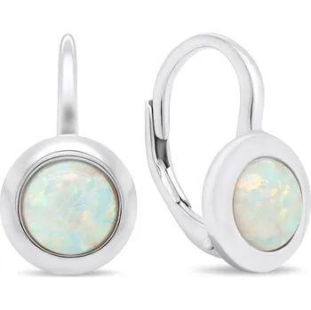 Oblečení a móda Brilio Silver Jemné stříbrné náušnice se syntetickými opály EA376W (Ag 925/1000, 2,44 g)