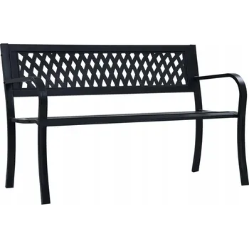 Zahradní lavice Lavička s opěradlem, kovová, 125 x 53 cm