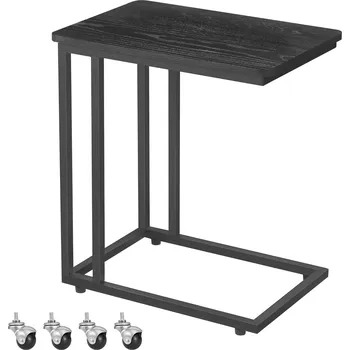 Obývací pokoj Odkládací stolek na kolečkách VASAGLE Aston černý