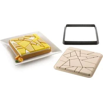 Nádoba na pečení Silikomart Sada na pečení dortu s vykrajovátkem Silikomart Kit Tarte Liberty