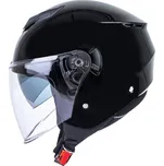 MAXX - OF 852 skútrová helma černá lakovaná se sluneční clonou XXL