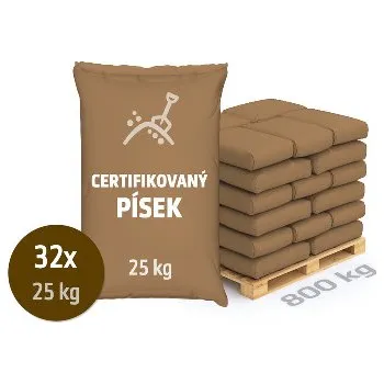 Tuhé palivo Certifikovaný písek pro dětská pískoviště, frakce 0-4 mm, 800 kg
