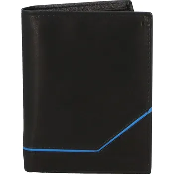 Peněženka Trendová pánská kožená peněženka Gvuk, černá - modrá