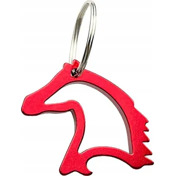 Přívěsek YORK Přívěsek s otvírákem HLAVA KONĚ, červený