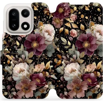 Mobiwear Flip pouzdro pro OnePlus 15 zlatavé kvítky