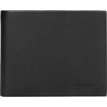 Peněženka PÁNSKÁ KOŽENÁ PENĚŽENKA vodorovná, elegantní, kvalitní PRAVÁ KŮŽE černá Wojas