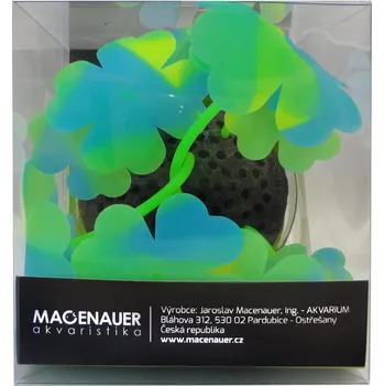 Macenauer Dekorace Clover-Stripe modrozelený/žlutozelený