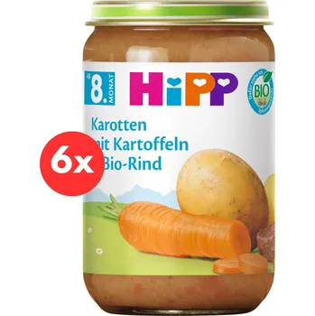 Dětská výživa HiPP BIO Brambory, zelenina a hovězí maso 6× 220 g