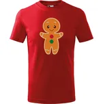 Vánoční dětské tričko Pan Perníček Barva: Červená, Velikost: 10