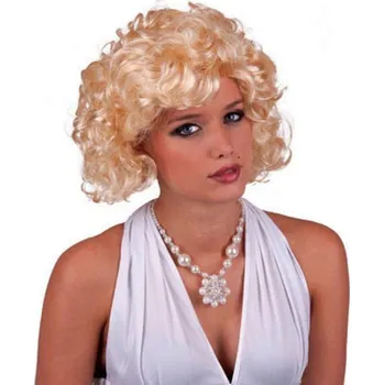 Karnevalová paruka FUNNY FASHION Paruka blond kudrnaté retro
