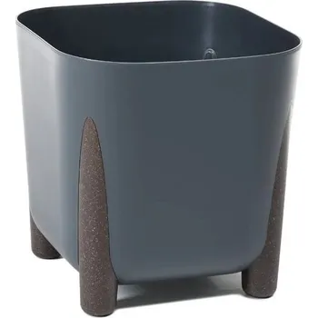 Květináč Lamela Květináč FRIDA 36 cm, ECO, hranatý, antracit
