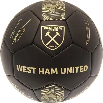 Fotbal Ouky West Ham United FC, černý, zlaté podpisy, vel. 1