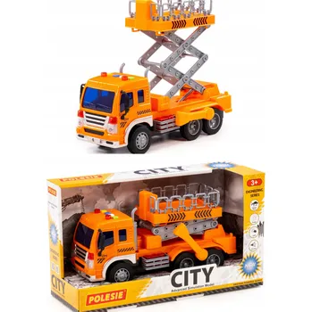 autíčko Nákladní auto s plošinou Polesie 9762 oranžové