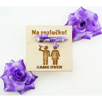 Party dekorace Destička na peníze či poukaz game over