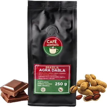 Káva Café Montaña Brasília Agra Dabla, mletá káva Velikost balení: 250g, Hrubost mletí: French press