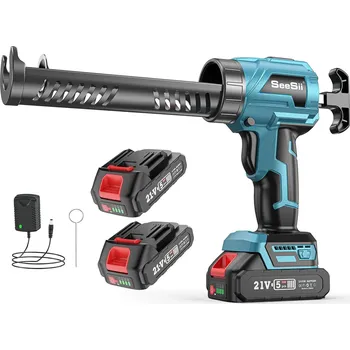 Vytlačovací pistole Seesii Akumulátorová elektrická pistole na tmel 21V modrá
