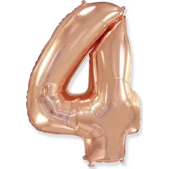 Balónek Balón foliový číslice růžovo zlatá - rose gold 102 cm - 4