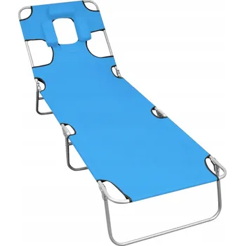 Zahradní lehátko VidaXL Modré kovové Lehátko
