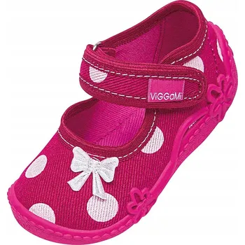 Dívčí bačkory Dětské Papuče Viggami Misia Grochy puntíky - 24 ks