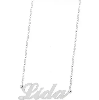 Náramek Ewena Řetízek z oceli se jménem Lida stříbrný