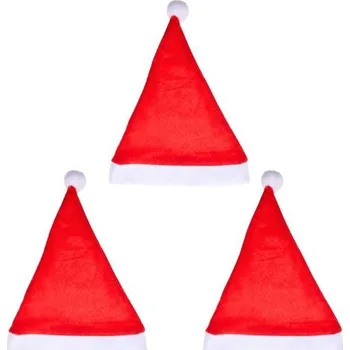 Karnevalový doplněk ARPEX Čepice santa claus, mikuláš, vánoce, 3 ks