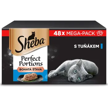 Sheba Perfect Portions vaničky s tuňákem pro dospělé kočky 48 × 37,5 g