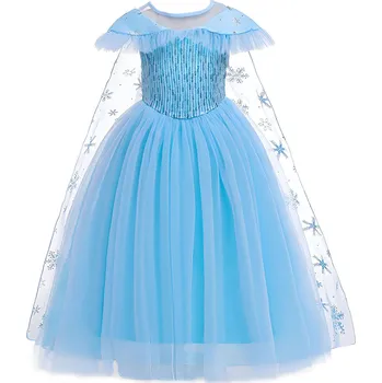 Karnevalový kostým Excellent Pohádkové šaty s vlečkou vel. 116/120 - Ledová královna