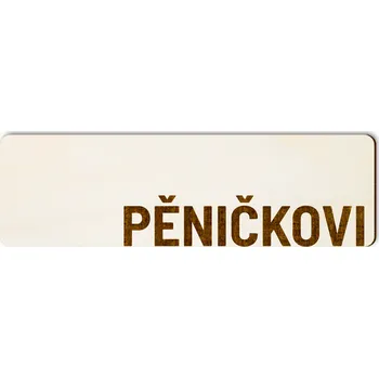 Minimalistická jmenovka na dveře