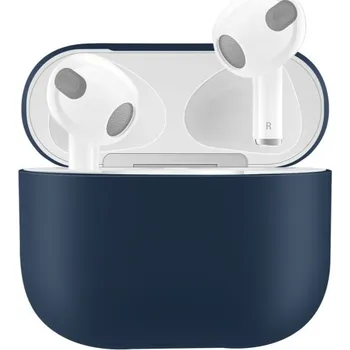 Pouzdro na mobilní telefon Ochranný silikonový obal pro AirPods 3 - tmavě modrý
