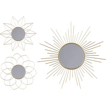 Zrcadlo DOCHTMANN Designové zrcadlo zlaté, sada 3 ks