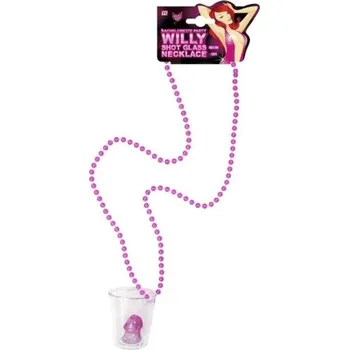 Karnevalový kostým DIVJA Náhrdelník party penis s panákem - Rozlučka se svobodou