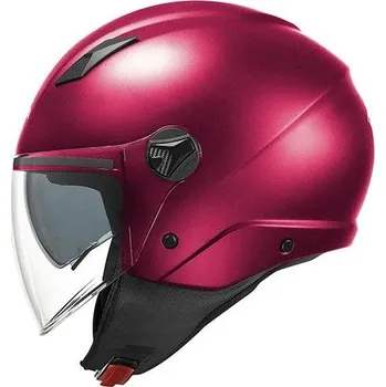 Helma na motorku KAPPA KV57 BASIC - otevřená červená jet moto přilba XS