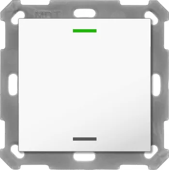 vypínač MDT Technologies KNX tlačítko 55x55 mm, RGBW LED, bílá, měření teploty
