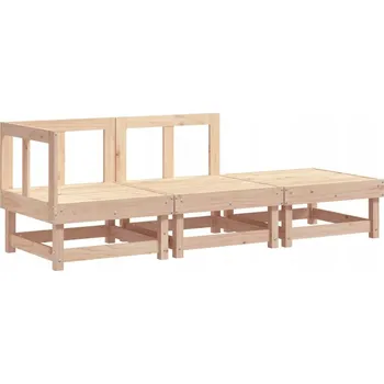 Zahradní sestava 3dílná zahradní sedací souprava z masivního dřeva