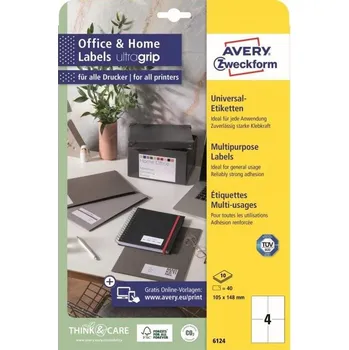 Barevný papír Avery Zweckform 6124 Samolepící etikety